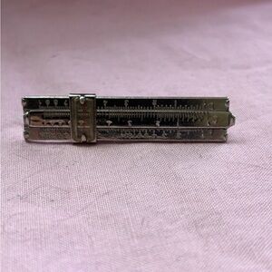 Vin Sterling Silver Slide Rule Tie Clasp by Vernon.
